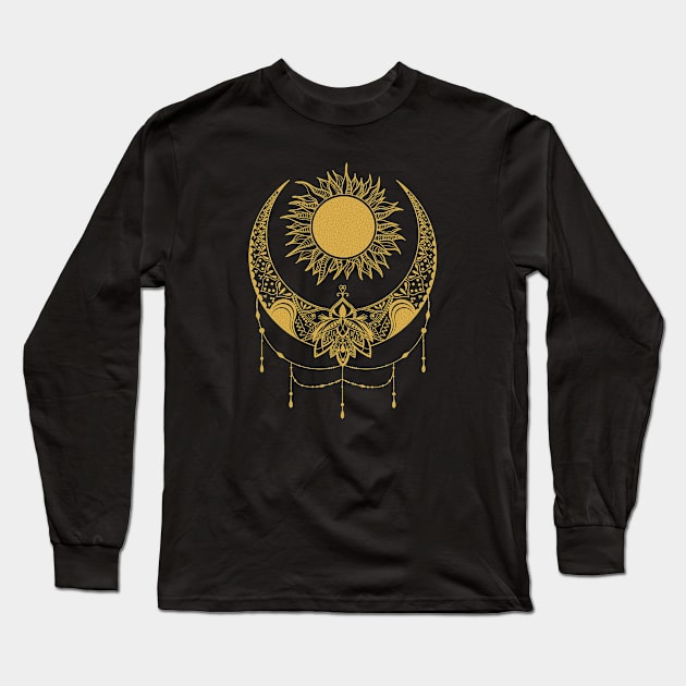 Sun and Moon | Cosmic Wedding Long Sleeve T-Shirt by CelestialStudio